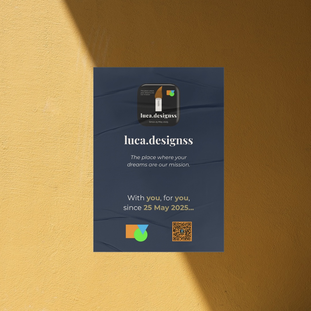 luca.designss branding mockup with professional stationery and brand materials