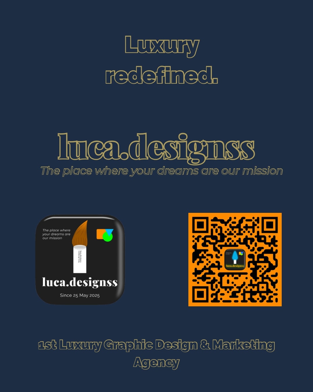 luca.designss studio poster design showcasing modern brand identity and typography